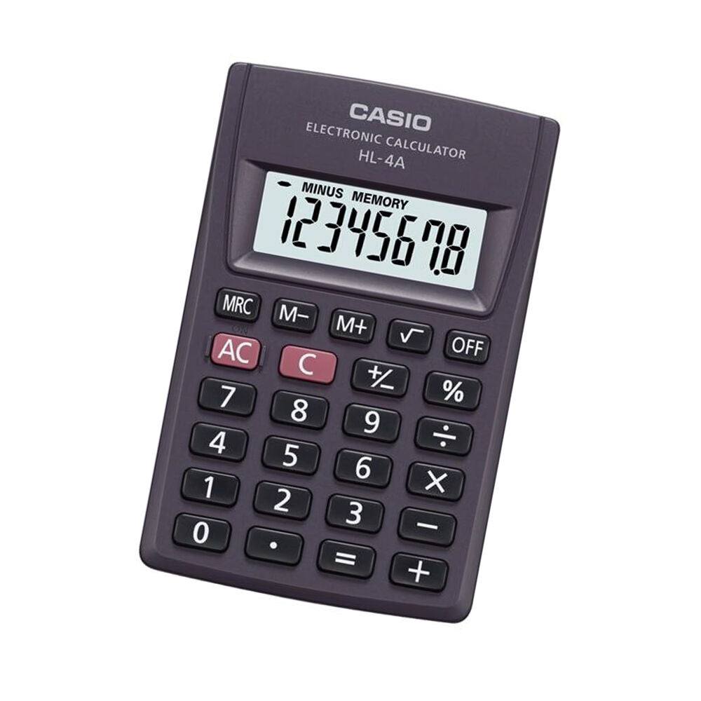 Calculator Casio HL-4A Grey Resin 8 x 5 cm-0