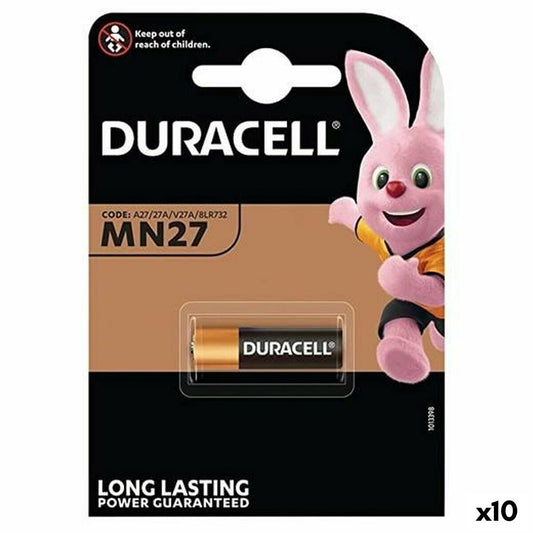Alkaline Batteries DURACELL 12 V MN27 (10 Units)-0