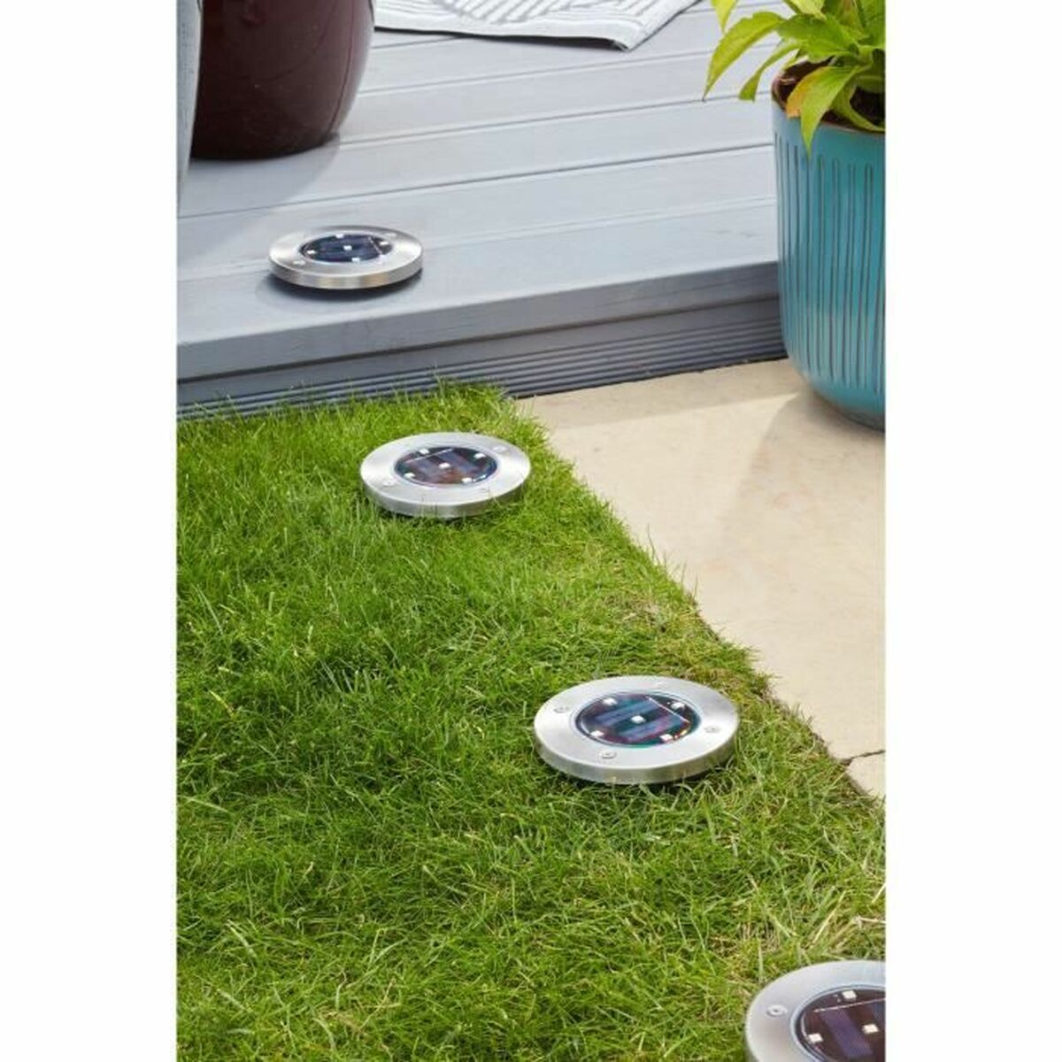 Solar-powered spotlight Smart Garden Floor Black Aluminium (4 Units)-3