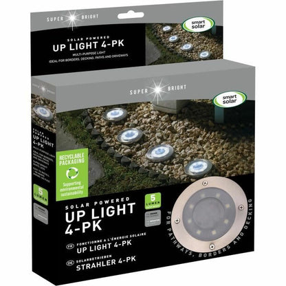 Solar-powered spotlight Smart Garden Floor Black Aluminium (4 Units)-4