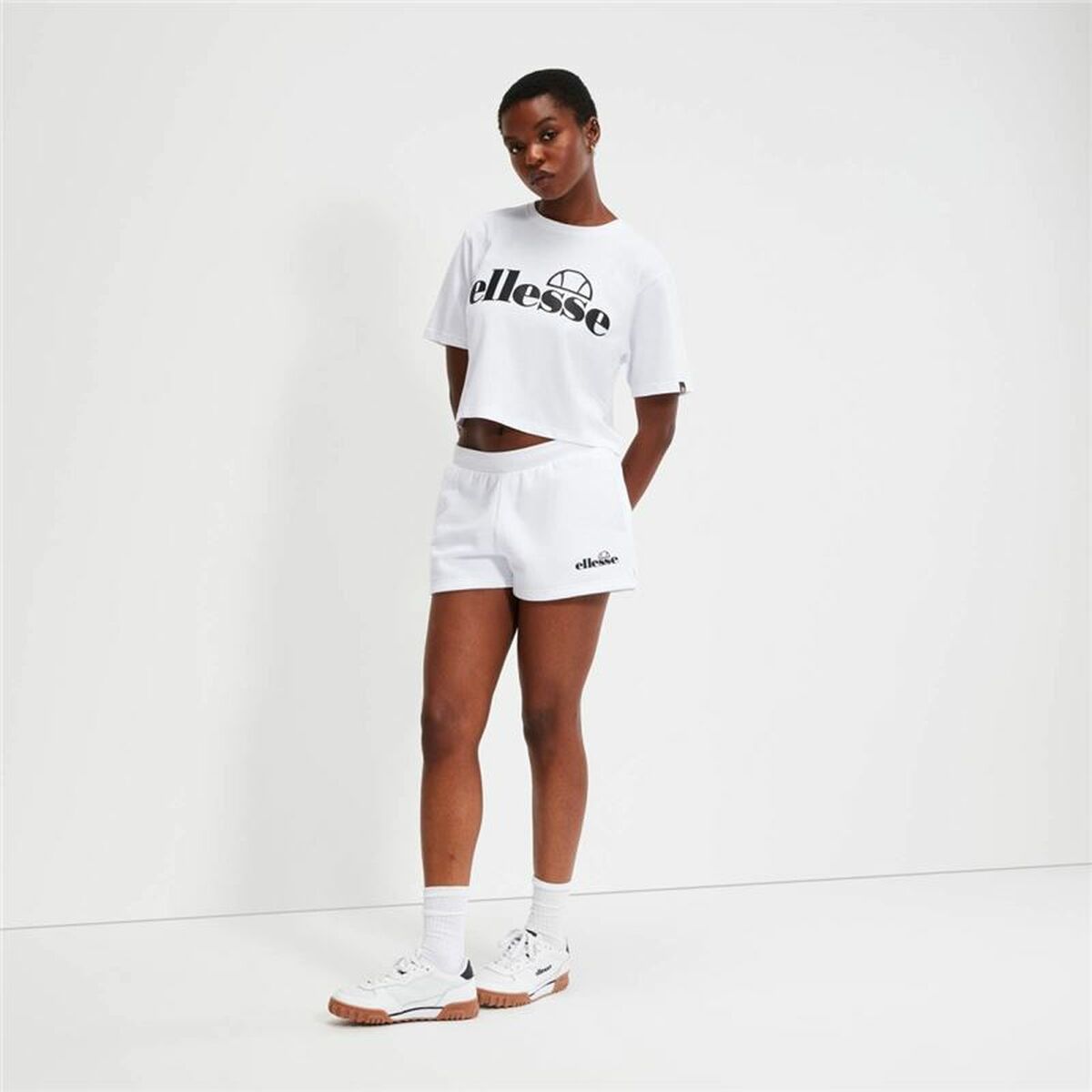 Sports Shorts for Women Ellesse Kyrana Loopback White-5