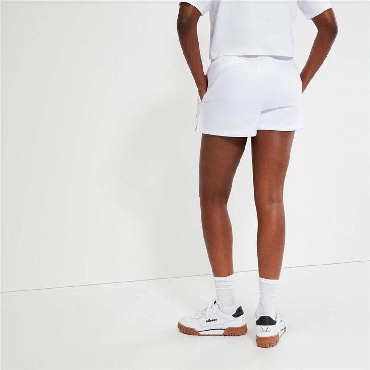 Sports Shorts for Women Ellesse Kyrana Loopback White-4