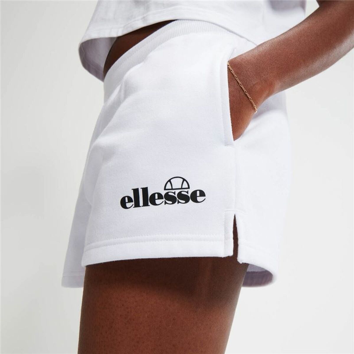 Sports Shorts for Women Ellesse Kyrana Loopback White-3