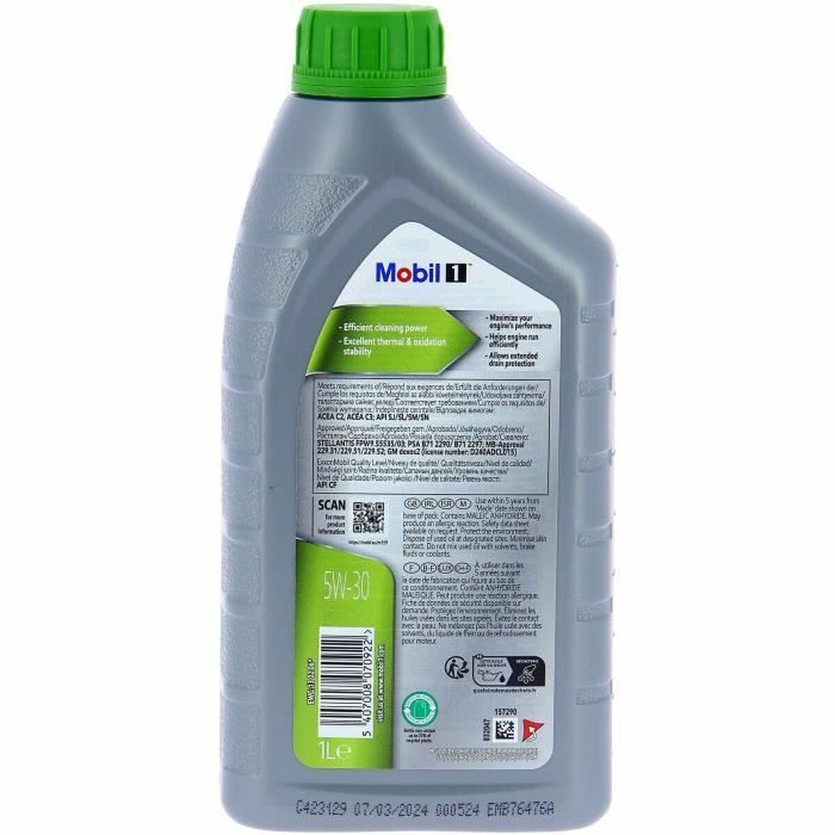 Car Motor Oil Mobil 5W30 ESP Formula P 5W30 1 L-1