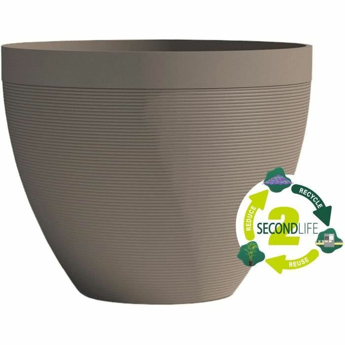 Plant pot Garden ID Taupe 30 x 26 cm-2