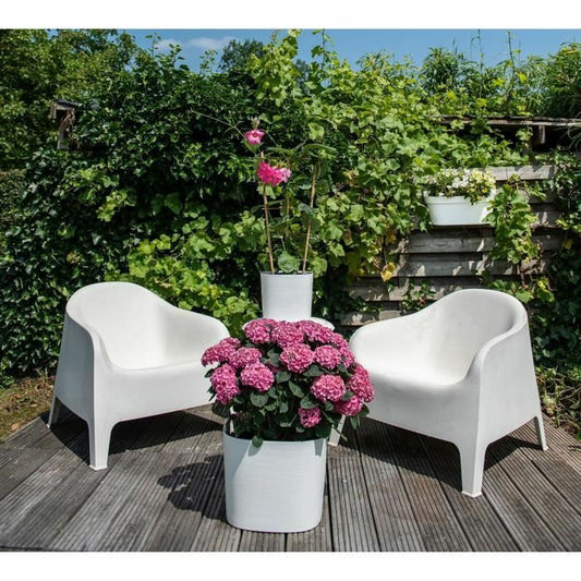 Self-watering flowerpot Garden ID White 40 x 40 cm-1