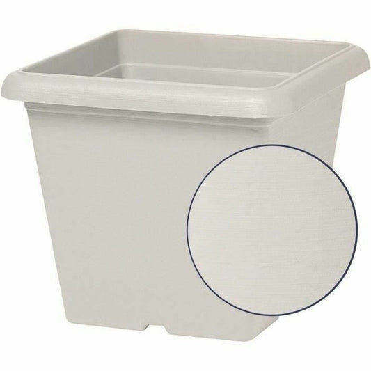 Plant pot Garden ID White Squared Stone effect 40 x 35 cm-1