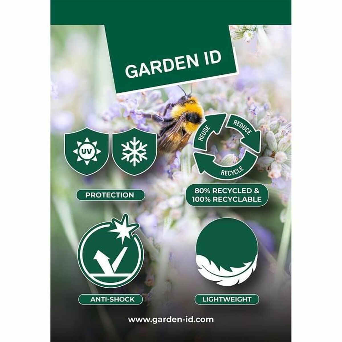 Plant pot Garden ID Fancy White Polyethylene 40 x 42 cm-2