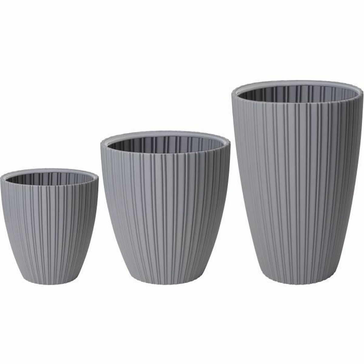 Plant pot Garden ID Fancy Grey Polyethylene 40 x 42 cm-1