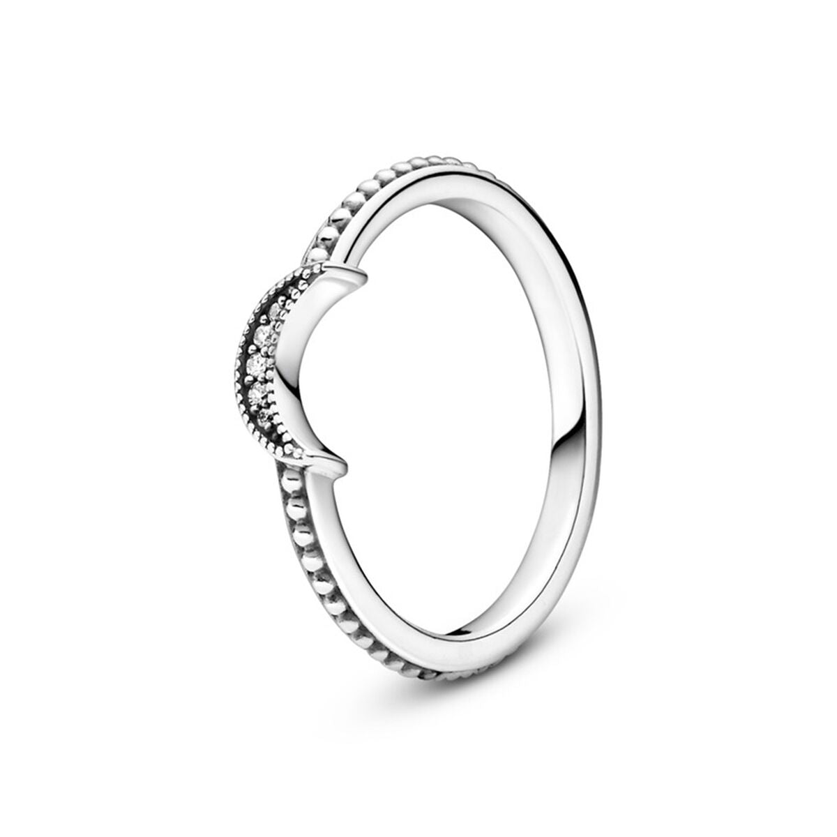 Ladies' Ring Pandora CRESCENT MOON BEADED - RING - SIZE 48-0