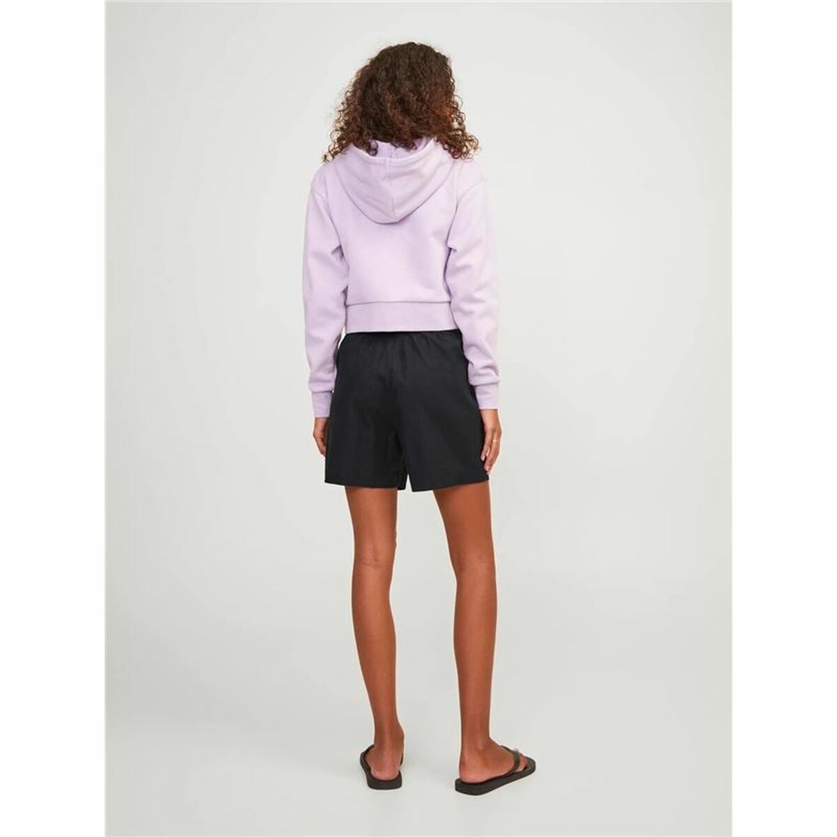 Sports Shorts for Women Jack & Jones Black Linen-2