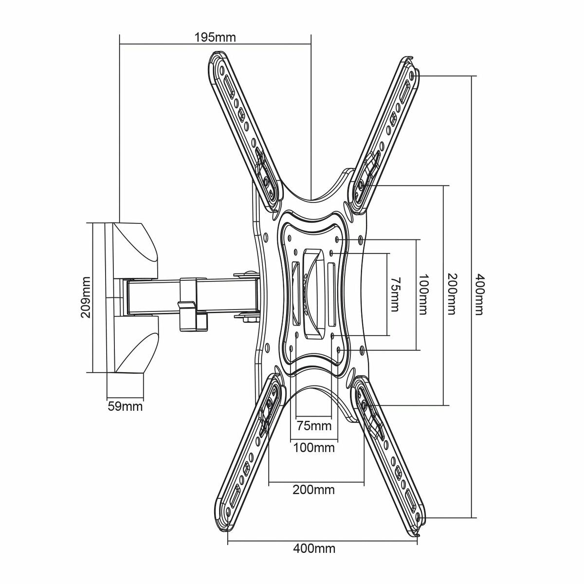 TV Mount MacLean MC-758 55" 13" 30 Kg-3