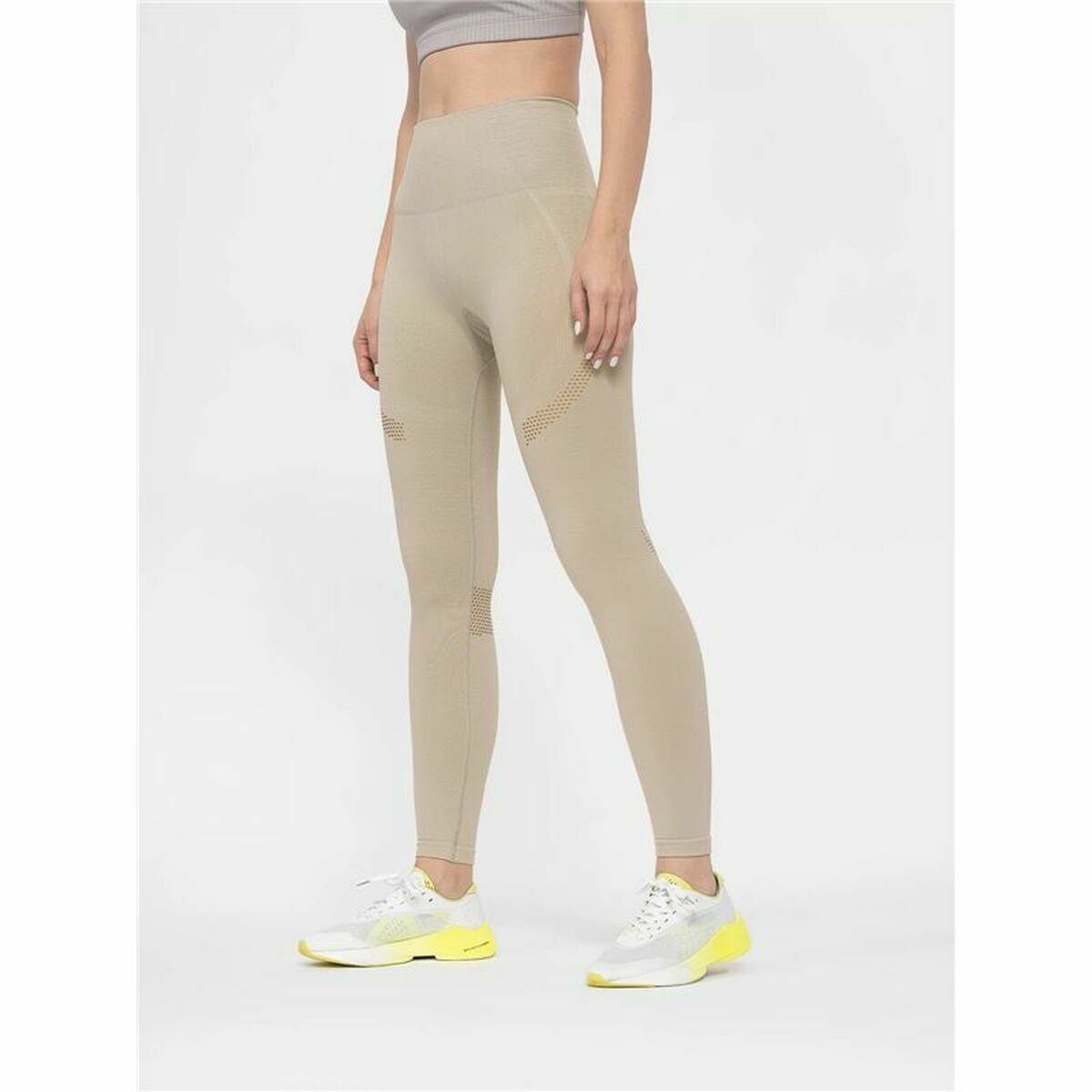 Sport leggings for Women 4F Functional SPDF012 Beige-2