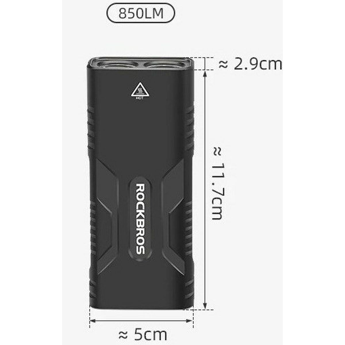 LED Bicycle Torch Rockbros Luz de bicicleta con función de powerbank-1