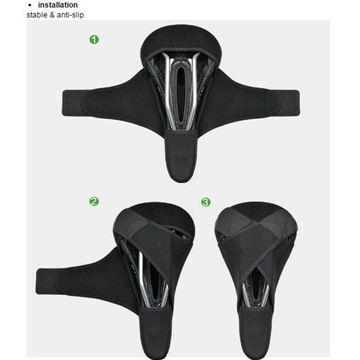 Saddle Rockbros LF047-B Black Monochrome-2