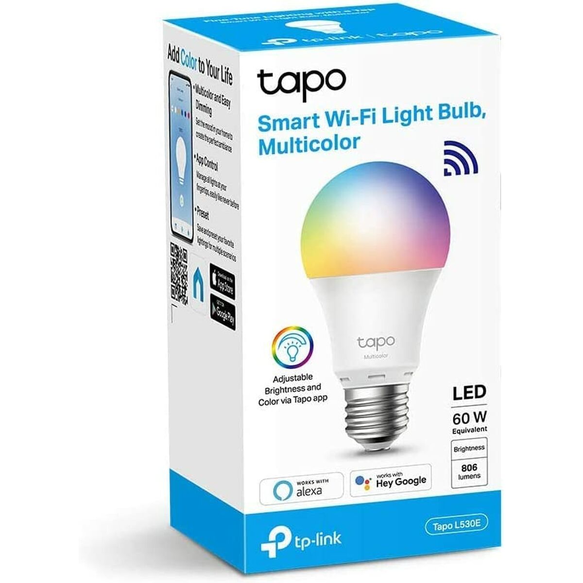 Smart Light bulb LED TP-Link Tapo L530E Wifi 8,7 W E27 60 W 2500K - 6500K-1