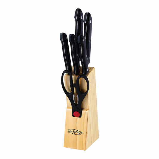 Set of Kitchen Knives and Stand San Ignacio Dresde SG-4161-0