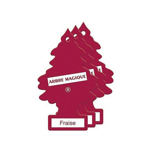 Car Air Freshener Arbre Magique Pinewood Strawberry (3 uds)-0