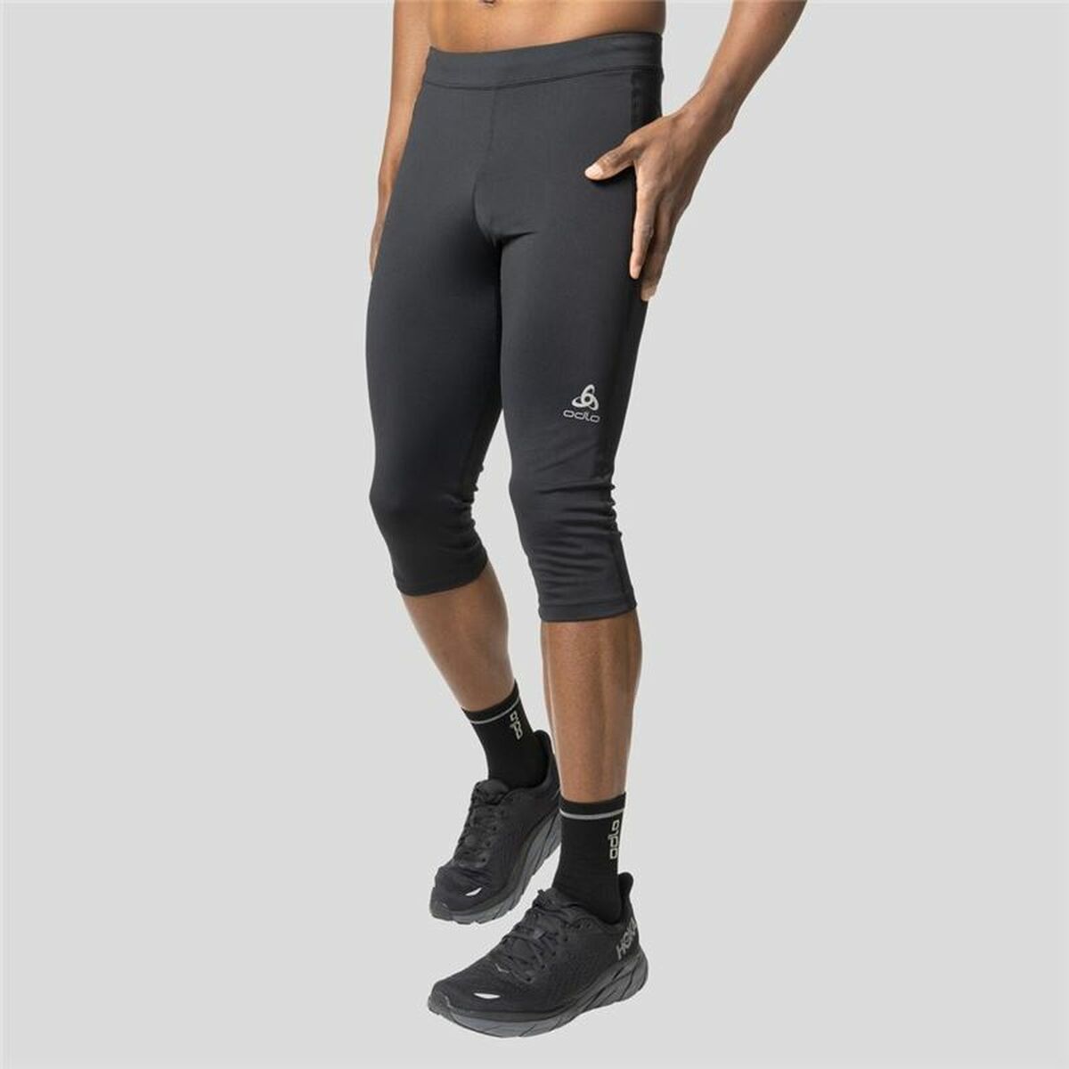 Sports Leggings for Men Odlo Essential Black-4