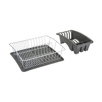 Draining Rack for Kitchen Sink Metaltex Grey (35 x 30 x 11 cm)-4