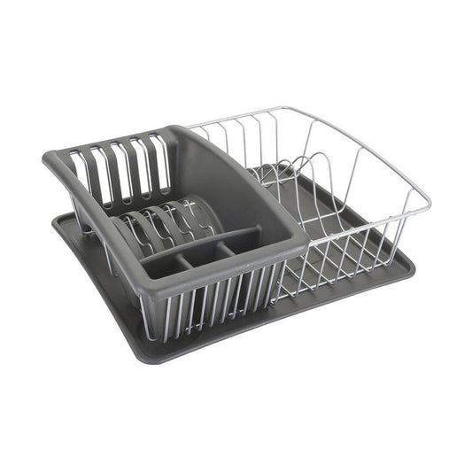 Draining Rack for Kitchen Sink Metaltex Grey (35 x 30 x 11 cm)-0