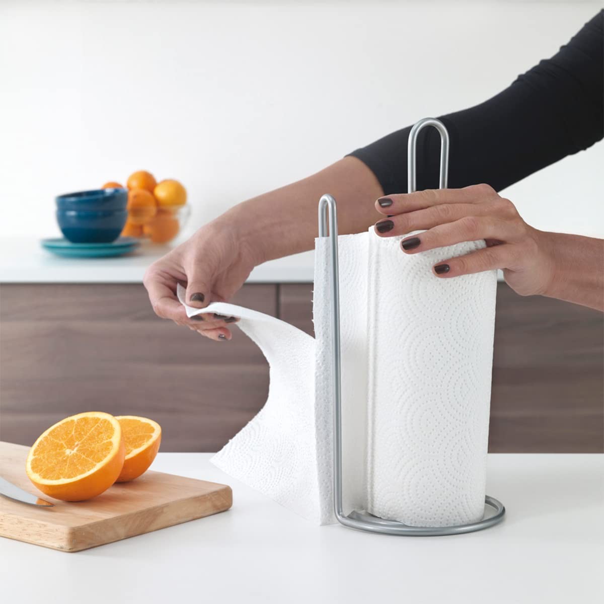 Kitchen Paper holder Metaltex My-Roll Metal ø15 x 32 cm Spiral-2