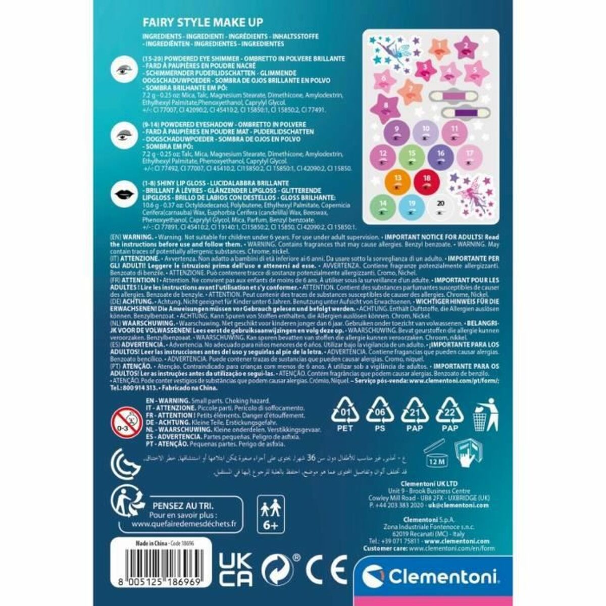 Children's Make-up Set Clementoni Crazy Chic-1