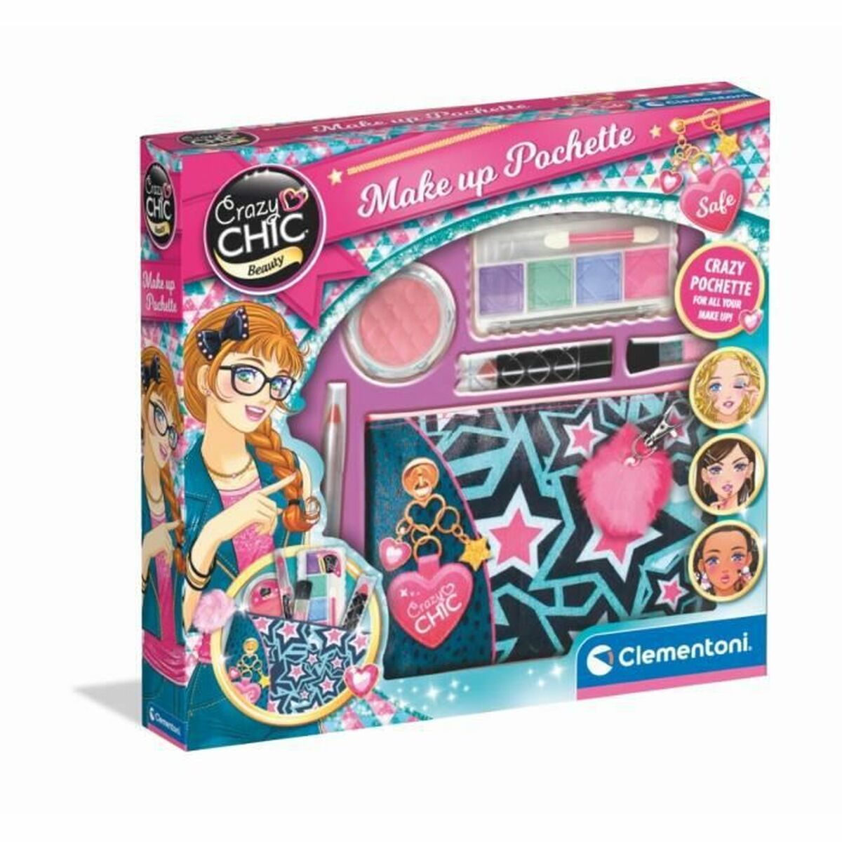 Children's Make-up Set Clementoni Crazy Chic Multicolour-3