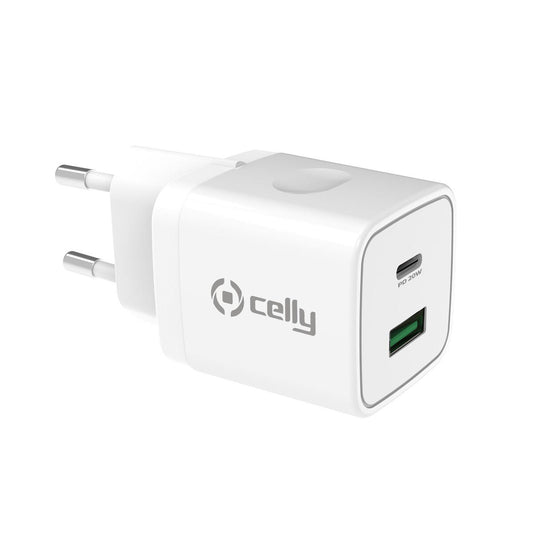 Wall Charger 2-in-1 Celly White 20 W-0