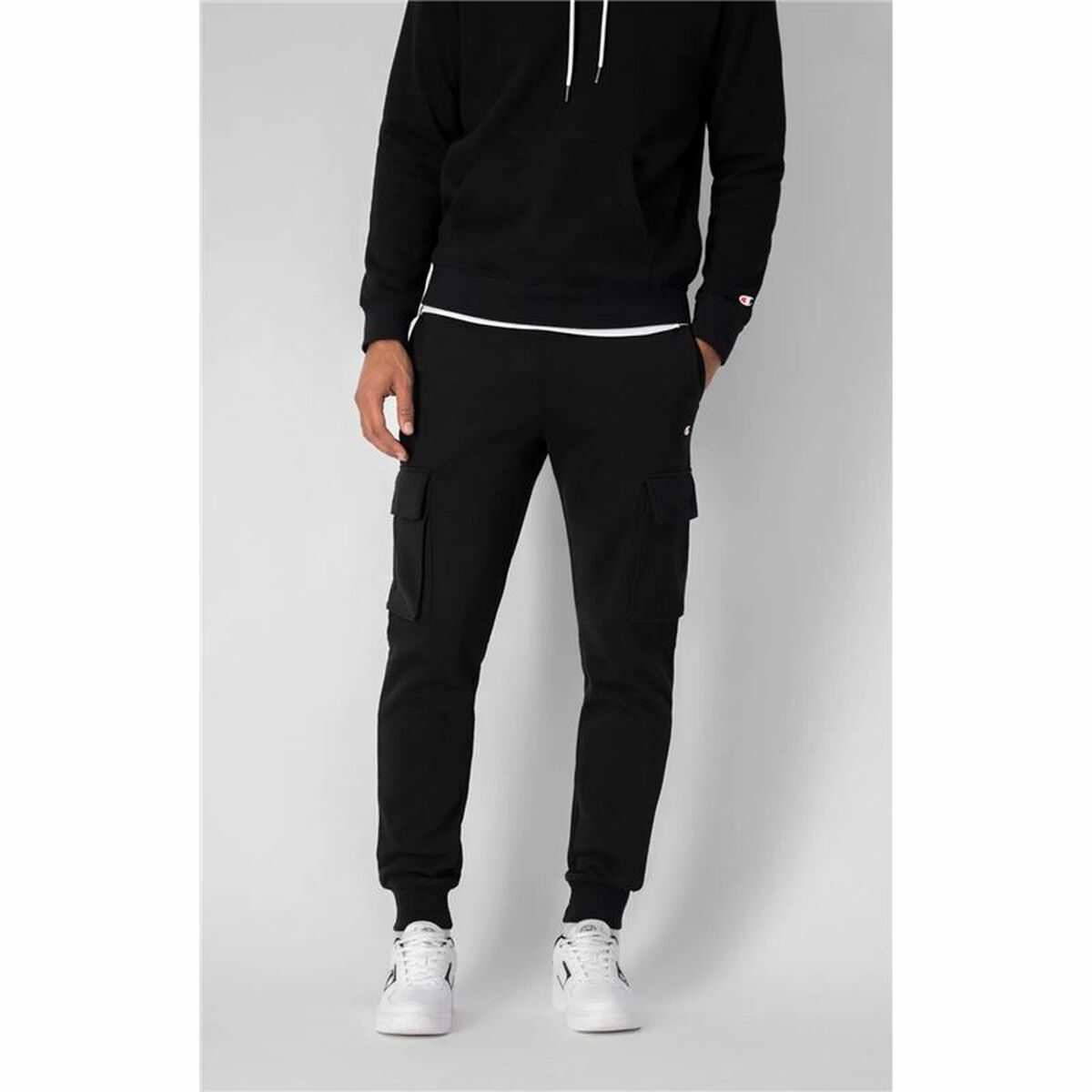 Long Sports Trousers Champion Black Men-6