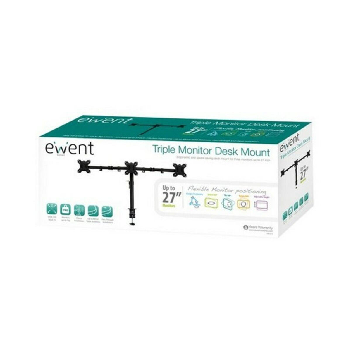 TV Mount Ewent EW1513 13"-27" Black-0