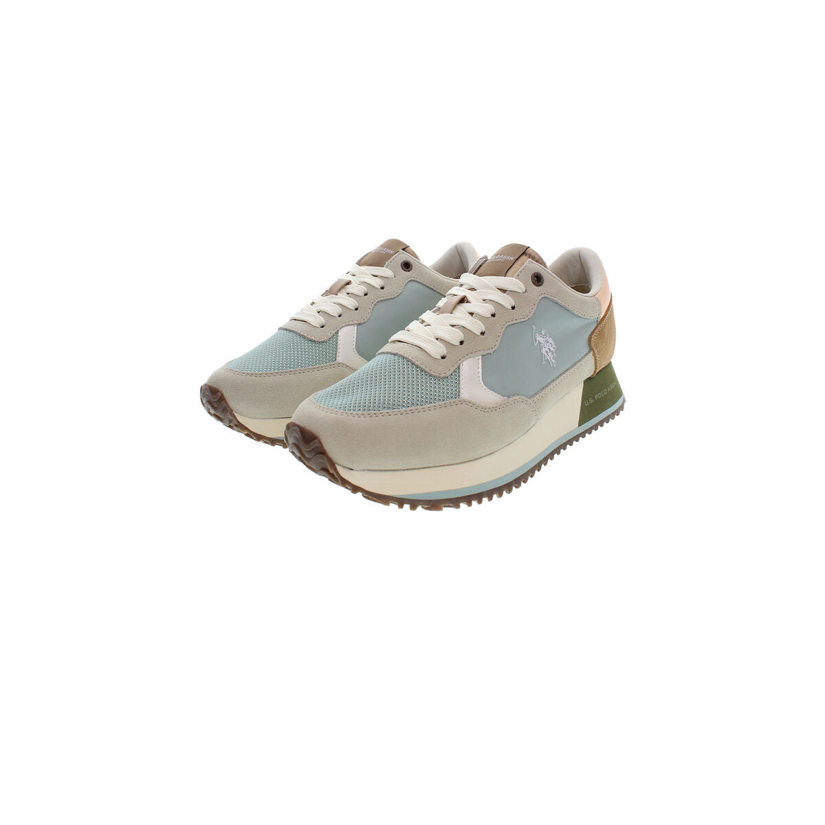 Sports Trainers for Women U.S. Polo Assn. SACHA002 LBE TAN01 Blue-0