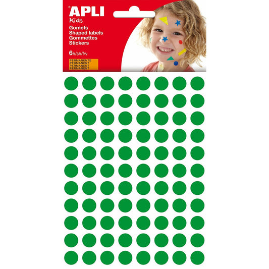 Stickers Apli Kids Gomets Green Circular (10 Units)-1