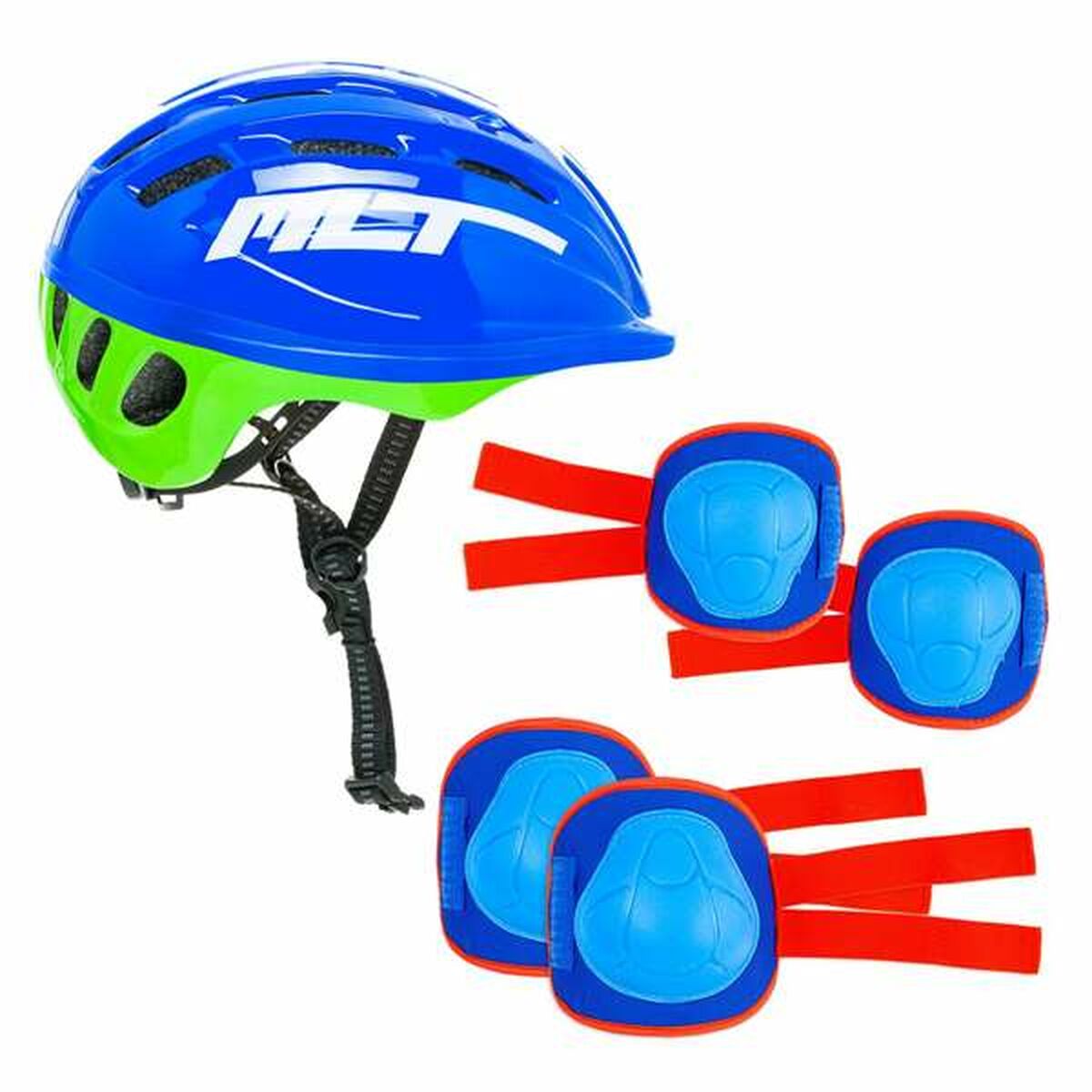 Set of helmets and knee pads Moltó Blue 2-10 Years-0