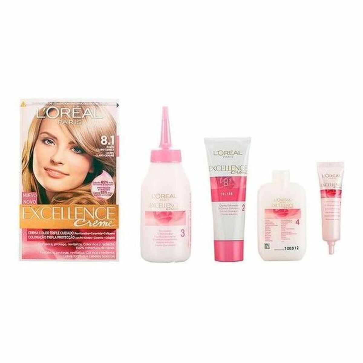 Permanent Dye Excellence L'Oreal Make Up Excellence Light Ash Blonde Nº 9.0-rubio muy claro Nº 8.0-rubio claro 192 ml-0