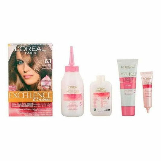 Permanent Dye Excellence L'Oreal Make Up Excellence Dark Ash Blonde Nº 9.0-rubio muy claro Nº 8.0-rubio claro 192 ml-0