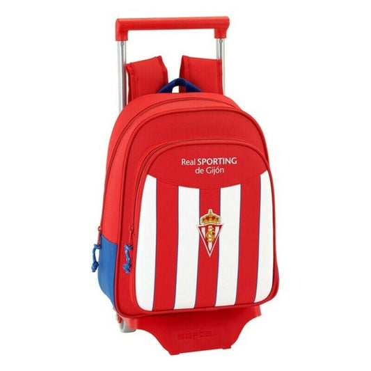 School Rucksack with Wheels 705 Real Sporting de Gijón (27 x 10 x 67 cm)-0