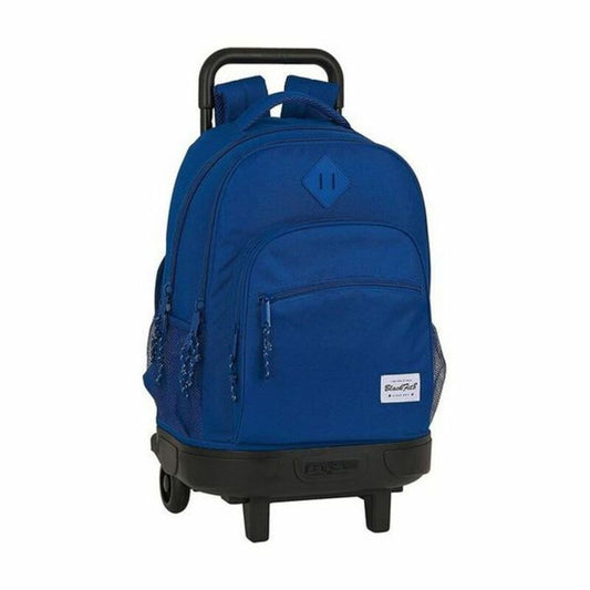 School Rucksack with Wheels Compact BlackFit8 Oxford Dark blue 33 X 45 X 22 cm-0