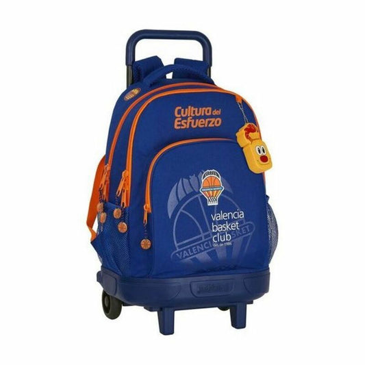 School Rucksack with Wheels Compact Valencia Basket M918 Blue Orange (33 x 45 x 22 cm)-0