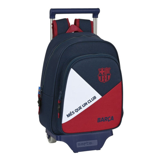 School Rucksack with Wheels F.C. Barcelona Corporativa Blue Maroon (27 x 33 x 10 cm)-0