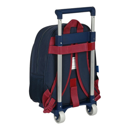 School Rucksack with Wheels F.C. Barcelona Corporativa Blue Maroon (27 x 33 x 10 cm)-2