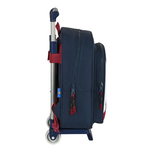 School Rucksack with Wheels F.C. Barcelona Corporativa Blue Maroon (27 x 33 x 10 cm)-1