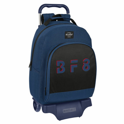 School Rucksack with Wheels BlackFit8 Urban Black Navy Blue (32 x 42 x 15 cm)-0