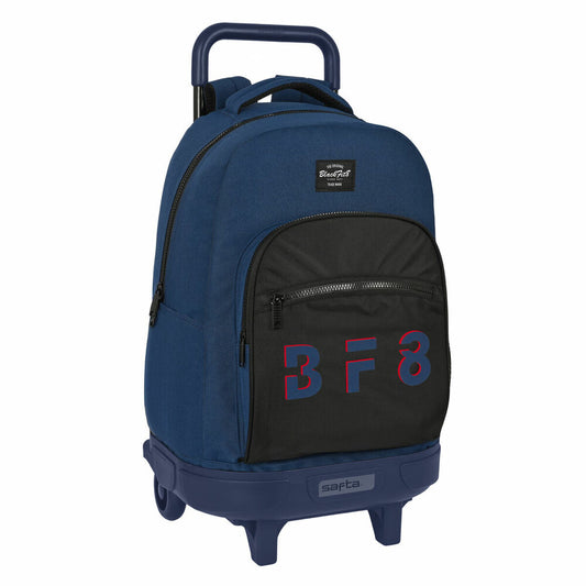 School Rucksack with Wheels BlackFit8 Urban Black Navy Blue (33 x 45 x 22 cm)-0