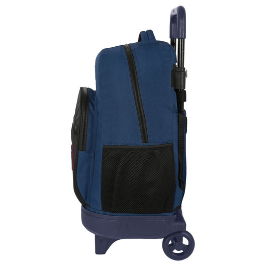 School Rucksack with Wheels BlackFit8 Urban Black Navy Blue (33 x 45 x 22 cm)-1