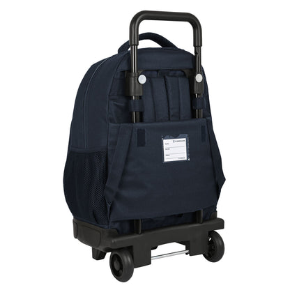 School Rucksack with Wheels F.C. Barcelona Maroon Navy Blue 33 X 45 X 22 cm-2