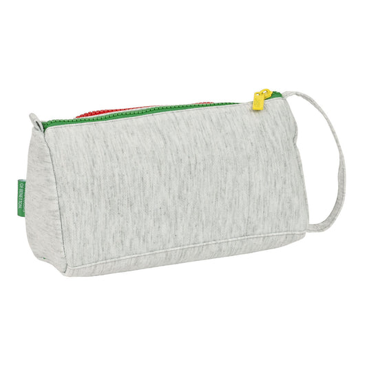 School Case with Accessories Benetton Pop Grey 20 x 11 x 8.5 cm (32 Pieces)-1