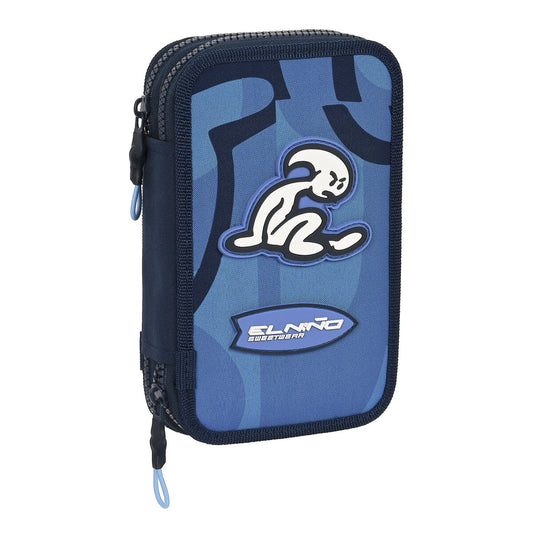 School Case with Accessories El Niño Bahia Blue 12.5 x 19.5 x 4 cm (28 Pieces)-0