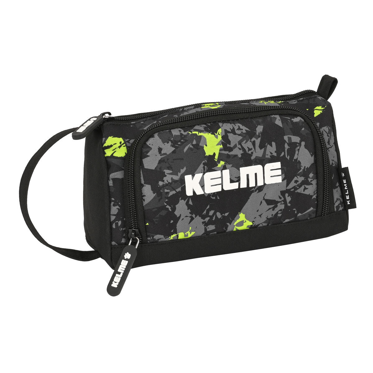 School Case with Accessories Kelme Jungle Black Grey Lime 20 x 11 x 8.5 cm (32 Pieces)-0