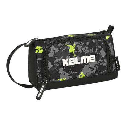 School Case with Accessories Kelme Jungle Black Grey Lime 20 x 11 x 8.5 cm (32 Pieces)-0